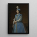Reproduktion des Gemäldes Portrait einer Dame in Blau - Charles François Jalabert