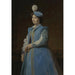 Reproduktion des Gemäldes Portrait einer Dame in Blau - Charles François Jalabert