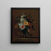 Blumen in einer Glasvase auf einem Podest - Charles Gilles Dutillieu — gerahmtes Bild an der Wand