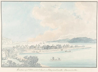 Ansicht der Stadt und des Hafens von Sankt-Pierre und Sankt-Paul in Kamtchatka - Charles Hamilton Smith — Ansicht des Kunstwerks