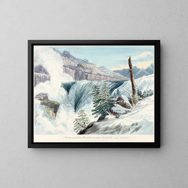 Fall von Anderson am Fluss Haheldessa - Charles Hamilton Smith — gerahmtes Bild an der Wand