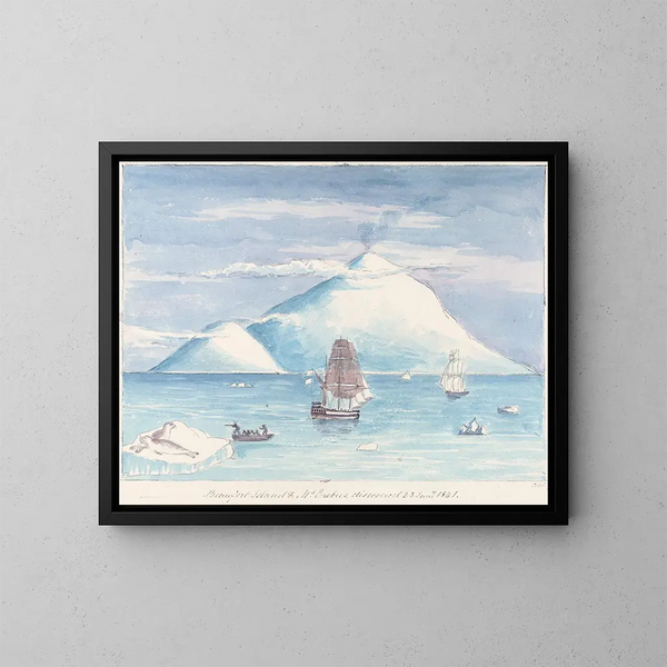 Île Beaufort, mont Érebus - Charles Hamilton Smith — gerahmtes Bild an der Wand