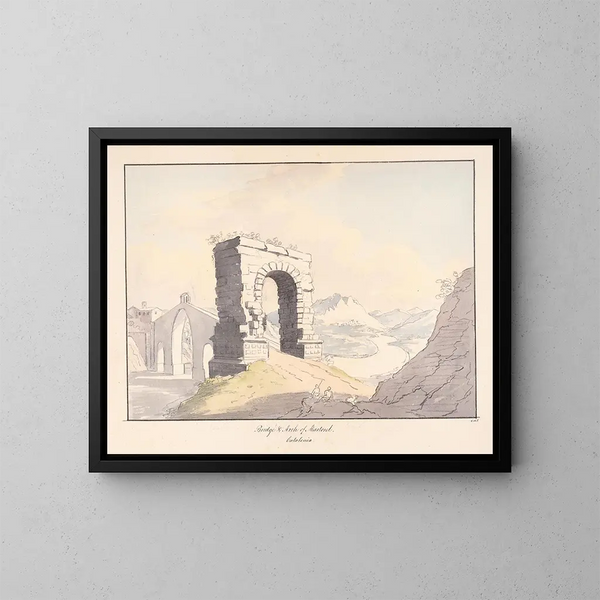 Bogen des Martorel-Brücke, Katalonien - Charles Hamilton Smith — gerahmtes Bild an der Wand