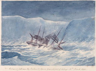 Kollision zwischen der Erebus und dem Terror bei den Eisbergen, 13. März 1842 - Charles Hamilton Smith — Ansicht des Kunstwerks