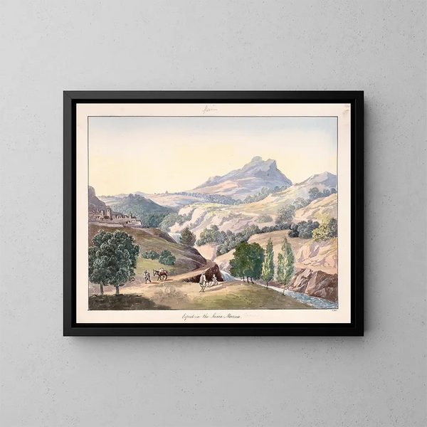 Espiel in der Sierra Morena - Charles Hamilton Smith — gerahmtes Bild an der Wand