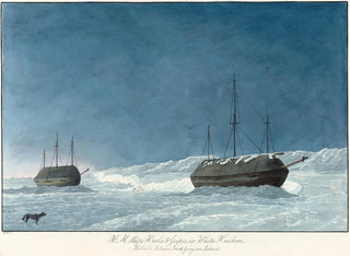 Die Schiffe H M Hecla und Griper im Winterhafen - Charles Hamilton Smith — Ansicht des Kunstwerks