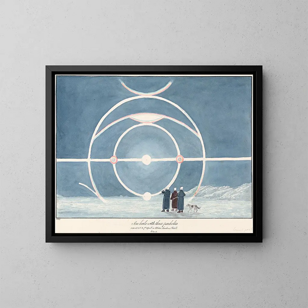 Halo mit drei Parhelien, Winterhafen, Insel Melville - Charles Hamilton Smith — gerahmtes Bild an der Wand