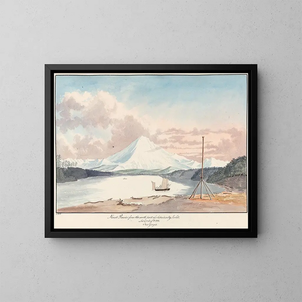 Mont Rainier vom südlichen Teil des Admiralty-Inlets - Charles Hamilton Smith — gerahmtes Bild an der Wand