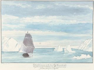 des Phänomens optique eines umgekehrten Schiffes am Horizont nahe der Küste von Jameson Land in Grönland - Charles Hamilton Smith — Ansicht des Kunstwerks