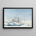 L'Erebus und der Terror in einem Sturm auf dem Packeis - Charles Hamilton Smith — gerahmtes Bild an der Wand