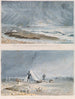 Gewitter bei Point Ogle in der Nähe der Mündung des Thlewechodyeth und westliche Aussicht in der Nähe des Mount Barrow während eines Nebels - Charles Hamilton Smith — Ansicht des Kunstwerks
