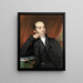 Portrait von Pieter Ernst Hendrik Praetorius Hofbeamter Zeichner und Maler Präsident des Verwaltungsrats des Rijksmuseums 1852-74 - Charles Howard Hodges — gerahmtes Bild an der Wand