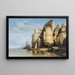 Die Klippen von Flamborough Head, Yorkshire - Charles Joseph Kuwasseg — gerahmtes Bild an der Wand