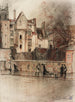 Die Turm von Calvin altes Kolleg von Fortet Platz Sainte Geneviève - Charles Jouas — Ansicht des Kunstwerks