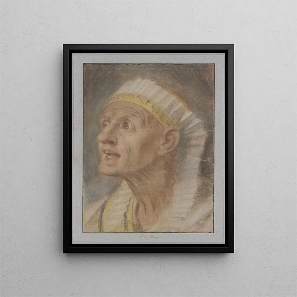 Charles Le Brun - Kopf einer Knigin mit gyptischem Kopfputz aus den Kniginnen zu Fen Alexanders des Groen.webp