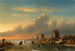 Winterlandschaft bei Sonnenuntergang mit Figuren auf dem Eis - Charles Leickert — Ansicht des Kunstwerks