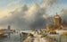 Winterlandschaft mit Figuren auf dem Eis - Charles Leickert — Ansicht des Kunstwerks