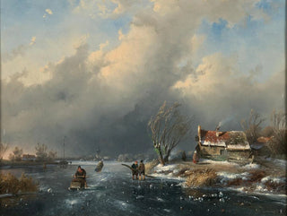 Patineurs sur glace - Charles Leickert — Ansicht des Kunstwerks