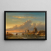 Patineurs au Coucher du Soleil - Charles Leickert — gerahmtes Bild an der Wand