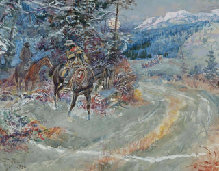 Ein unerwarteter Halt - Charles Marion Russell — Ansicht des Kunstwerks
