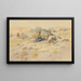 Indianer bei der Elchjagd - Charles Marion Russell — gerahmtes Bild an der Wand