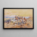 Blick auf das Eisenpferd - Charles Marion Russell — gerahmtes Bild an der Wand