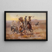 Wenn die Sioux und die Pieds-Noirs sich trafen - Charles Marion Russell — gerahmtes Bild an der Wand