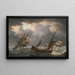 Schiffe in einem Sturm - Charles Martin Powell — gerahmtes Bild an der Wand