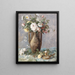 Komposition mit Blumen und Kerzenhalter - Charles Monginot — gerahmtes Bild an der Wand