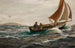 mit Wind und Flut vor der Küste von Dodman Head, Falmouth - Charles Napier Hemy — Ansicht des Kunstwerks