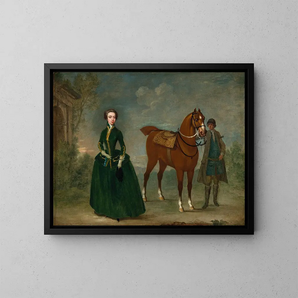 Portrait von Mme Thomas Congreve geborene Anna Catherine Handasyde - Charles Philips — gerahmtes Bild an der Wand