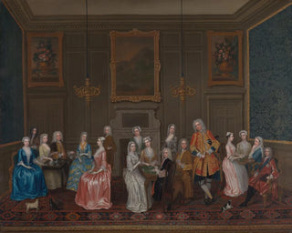Tee zu Hause von Lord Harrington, Saint-James - Charles Philips — Ansicht des Kunstwerks