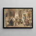 Diener eines Schlosses versammelt in einem Vorzimmer - Charles Rochussen — gerahmtes Bild an der Wand