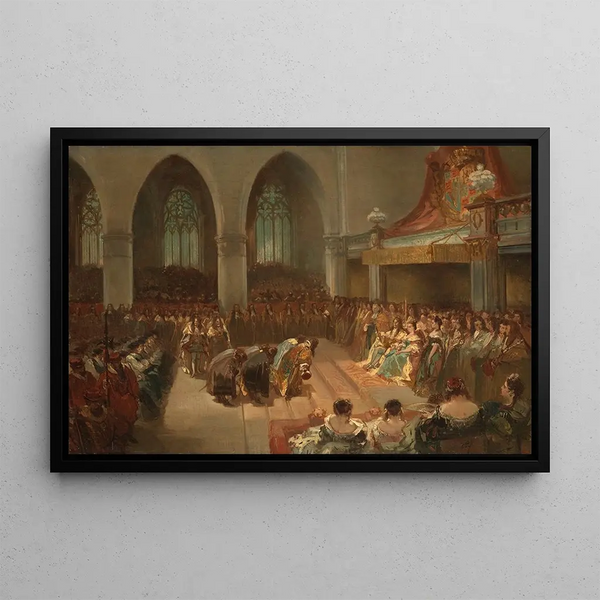 Charles Rochussen - The coronation of William III and Mary Stuart Anno 1689.webp