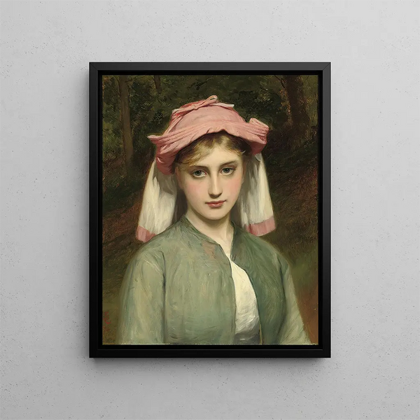 Charles Sillem Lidderdale - Portrait of a young girl in a forest.webp