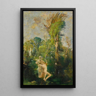 Charles Sims - A Wood Nymph With A Statue Of Pan.webp