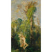 Reproduktion des Gemäldes Eine Nymphe des Waldes mit einer Statue von Pan - Charles Sims