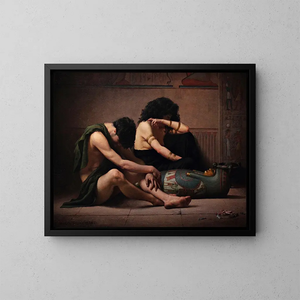 Klagen über den Tod des Erstgeborenen Ägyptens - Charles Sprague Pearce — gerahmtes Bild an der Wand