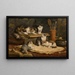 Der Spion - Charles Van Den Eycken — gerahmtes Bild an der Wand