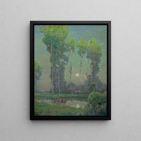 Mondaufgang in Montigny - Charles Warren Eaton — gerahmtes Bild an der Wand