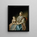 Mme Samuel Mifflin und ihre Enkelin Rebecca Mifflin Francis - Charles Willson Peale — gerahmtes Bild an der Wand