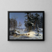 Winterlandschaft von der Königin-Christina-Straße in Djurgården, Stockholm - Karl XV. von Schweden — gerahmtes Bild an der Wand