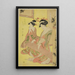 Beautés parodiant les sept sages Une sélection de jeunes courtisanes Shichi kenjin yatsushi bijin shinzo zoroe Miyagawa du Matsubaya - Chōbunsai Eishi — gerahmtes Bild an der Wand