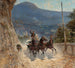 Pferde und Reisende auf einer italienischen Bergstraße - Francesco Mancini — Ansicht des Kunstwerks