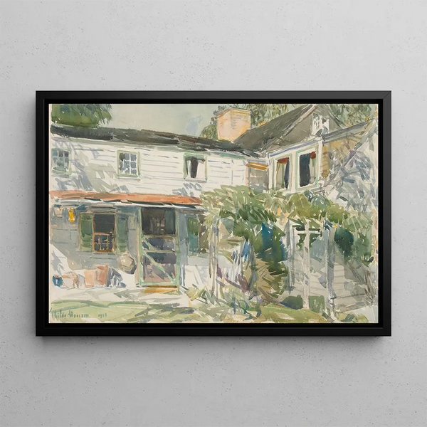 Childe Hassam - Back of the Old House.webp