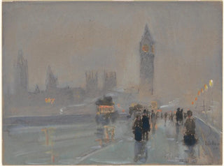 Das Palace of Westminster und Big Ben - Childe Hassam — Ansicht des Kunstwerks