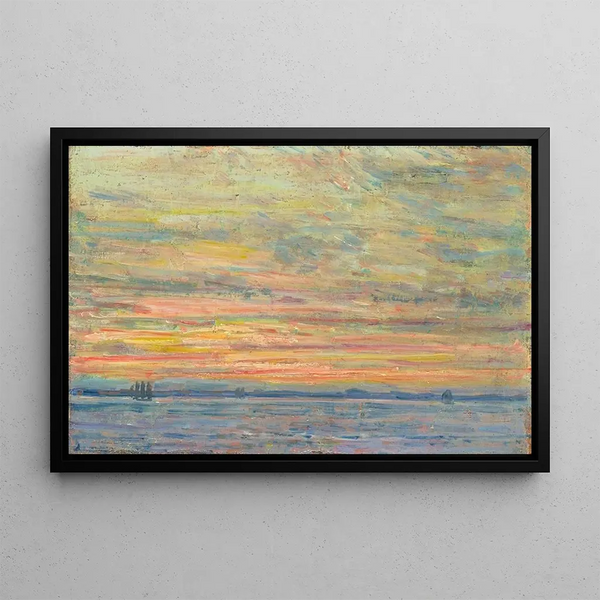Abend, Shoals-Inseln - Childe Hassam — gerahmtes Bild an der Wand