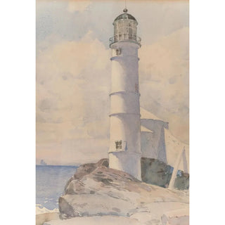 Childe Hassam - Lighthouse Isle of Shoals.webp