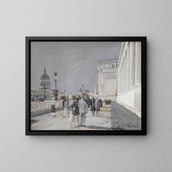 Ausstellung der Weltausstellung Chicago - Childe Hassam — gerahmtes Bild an der Wand