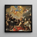 Christus in Herrlichkeit mit Heiligen - Mattia Preti — gerahmtes Bild an der Wand